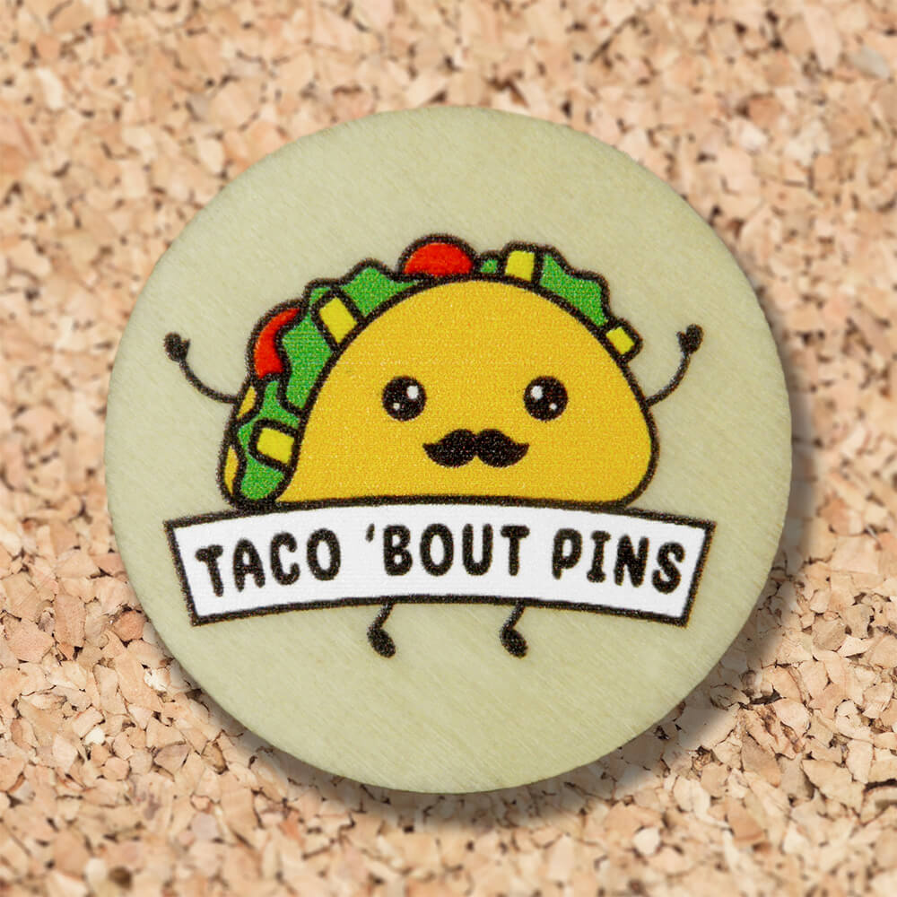 Plant Based Pin with Printed Details