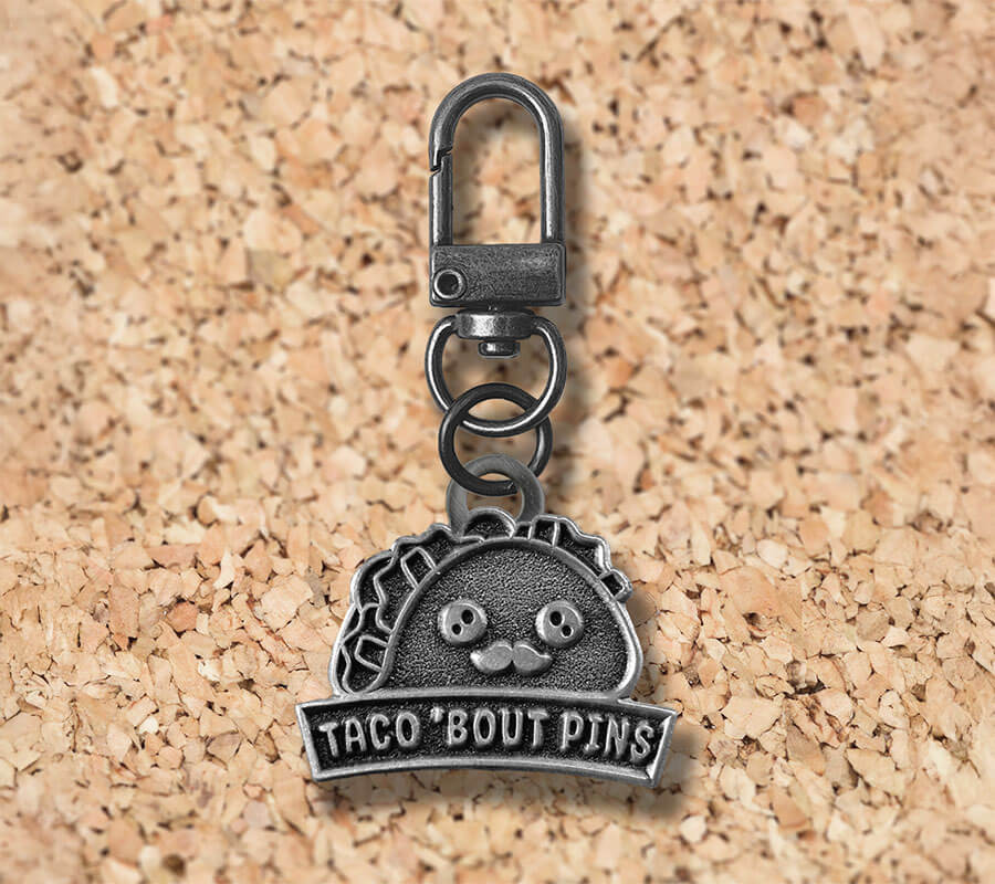 unique and custom zipper charms from taco bout pins