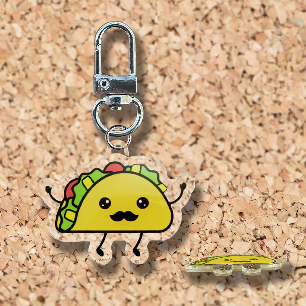 Taco Bout Pins Acrylic Zipper Charm