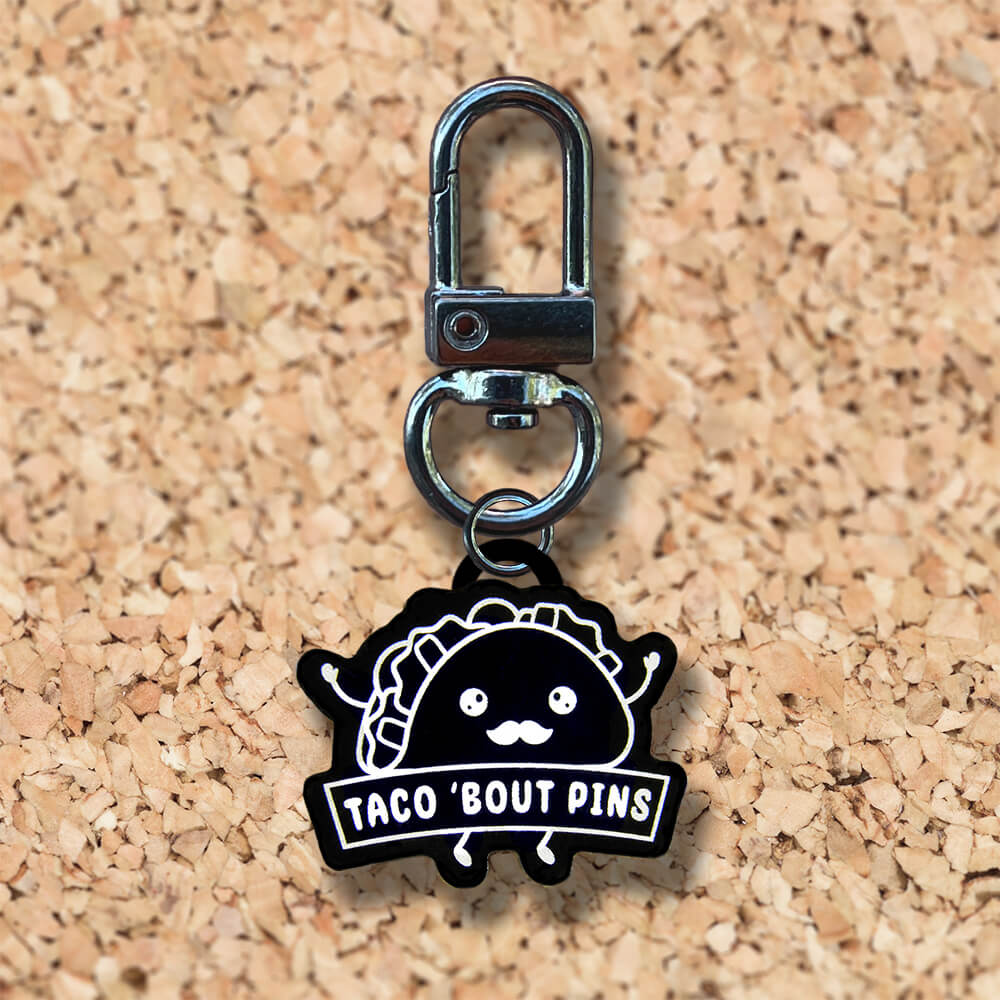 Anodized Zipper Charm from Taco Bout Pins