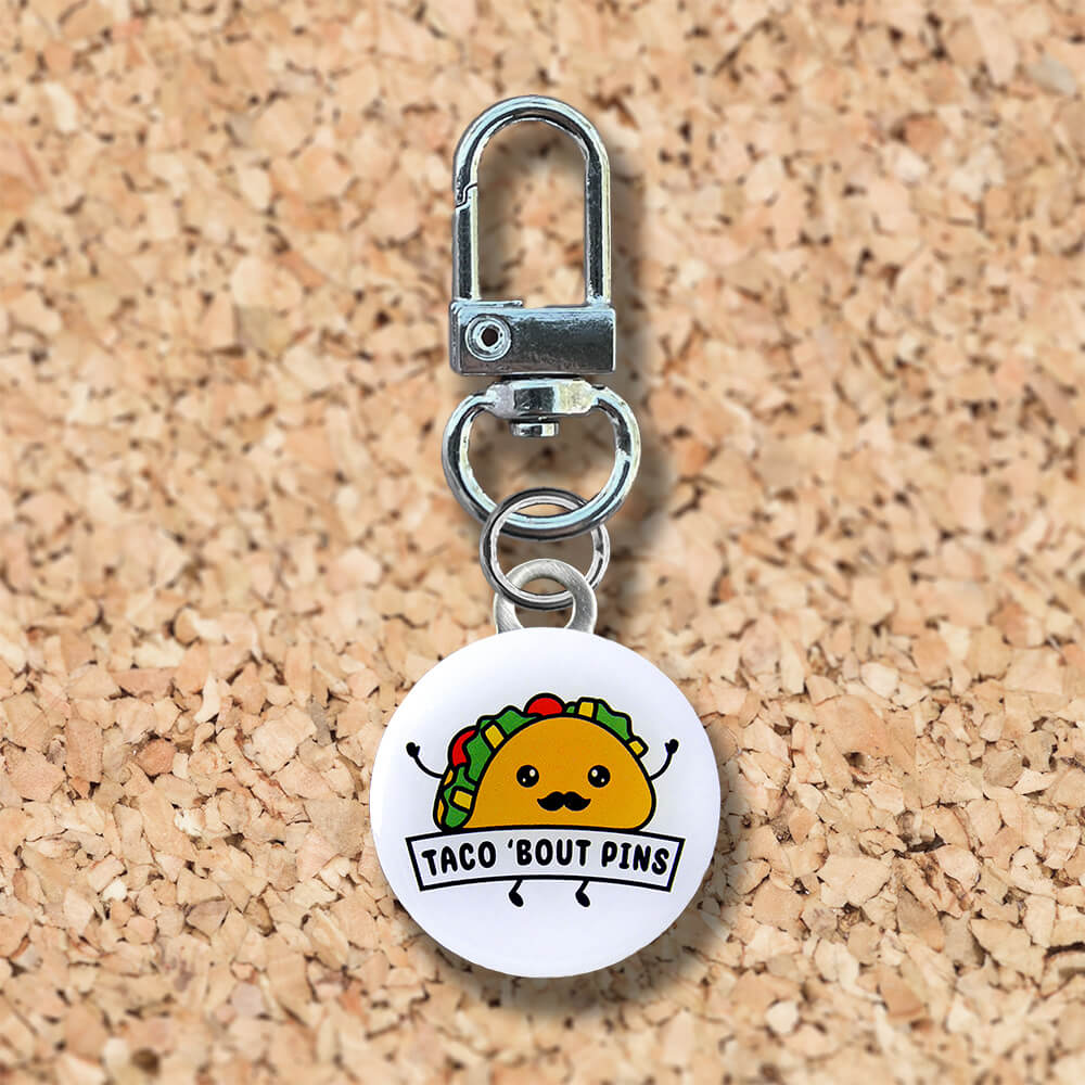 create custom printed zipper pull from Taco Bout Pins